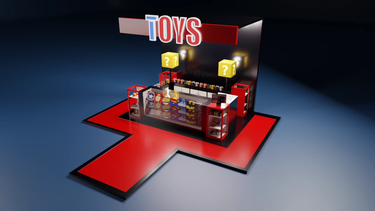 toy kiosk 3D Model .c4d .max .obj .3ds .fbx .stl .blend 