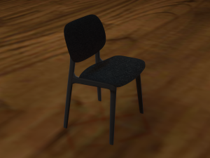 black table and chair 3D-Modell