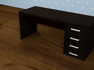 black table and chair 3D-Modell