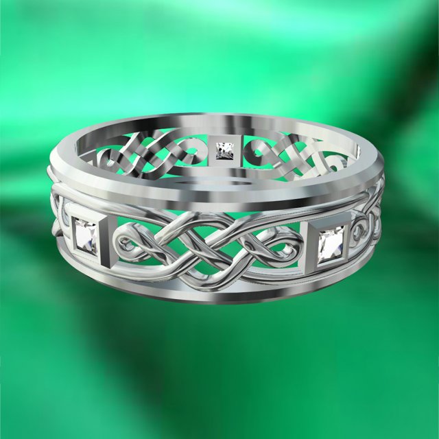 3d file of wedding ring model 3D Модель .c4d .max .obj .3ds .fbx .stl .blend 