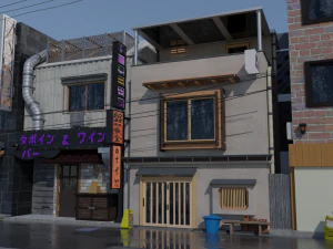 tokyo caddesi - japon caddesi 3D Model