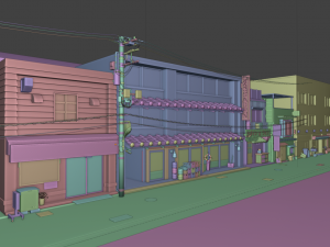 tokyo street - japanese street Model 3D