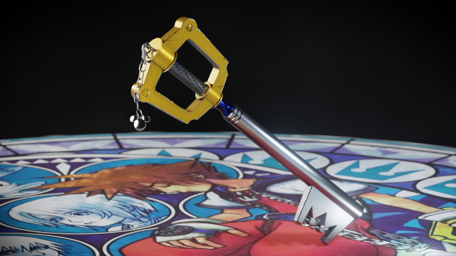 keyblade from kingdom hearts 3D Модель .c4d .max .obj .3ds .fbx .stl .blend