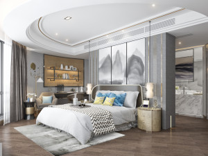 modern bedroom Model 3D