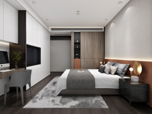 modern bedroom Modelo 3D