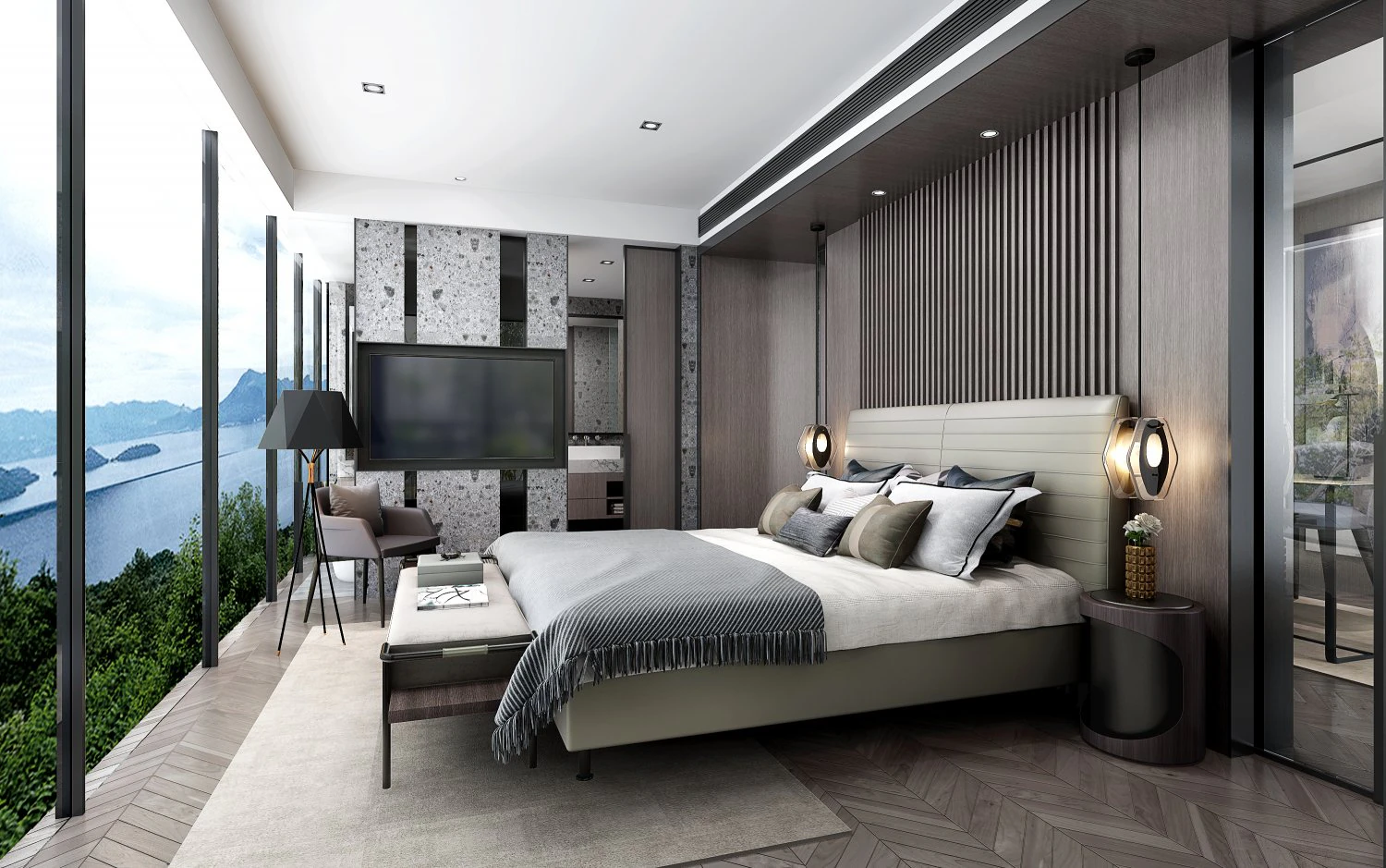 modern bedroom 3D Model .c4d .max .obj .3ds .fbx .stl .blend 