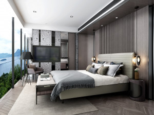 modern bedroom 3D 模型