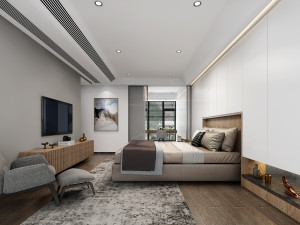 modern bedroom 3D 模型