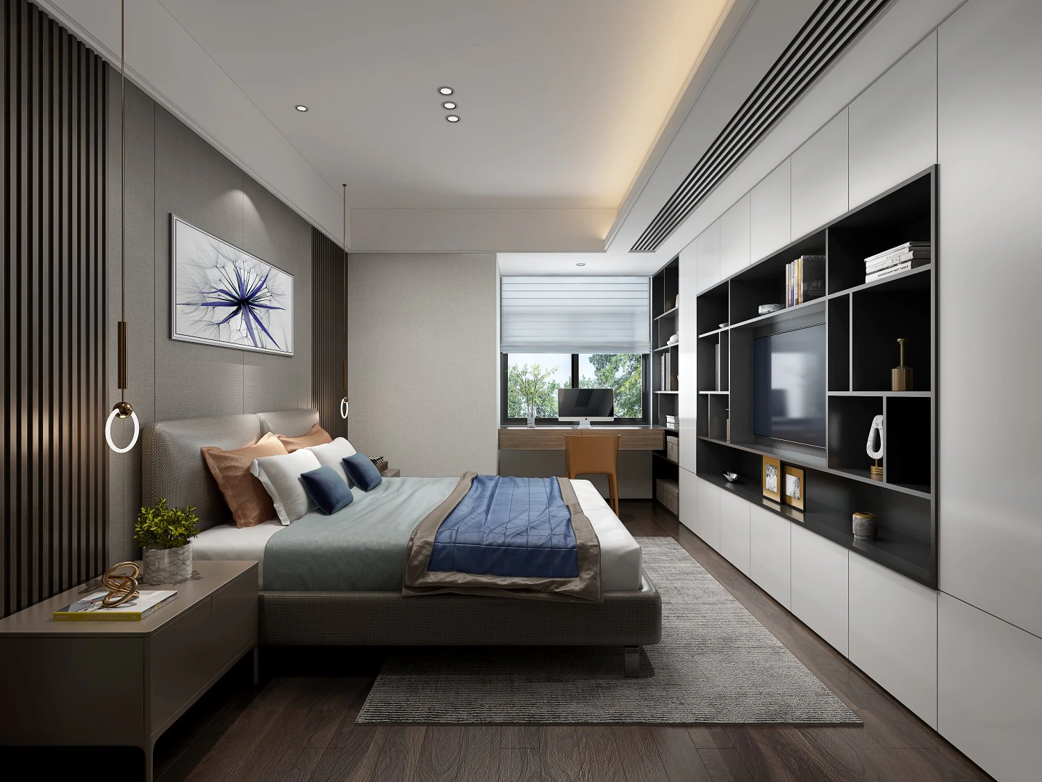 modern bedroom 3D Model .c4d .max .obj .3ds .fbx .stl .blend 