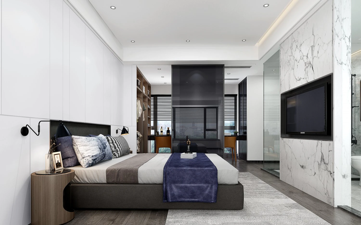 modern bedroom 3D Model .c4d .max .obj .3ds .fbx .stl .blend