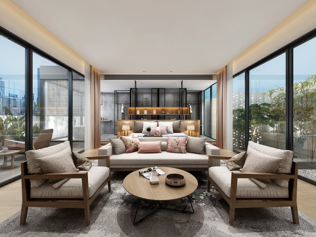 modern bedroom 3D Model .c4d .max .obj .3ds .fbx .stl .blend 