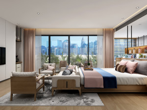 modern bedroom 3D Model