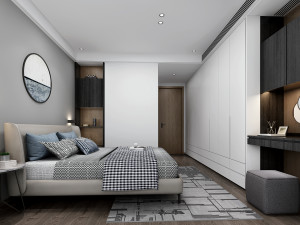 modern bedroom Modèle 3D