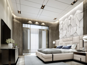 modern bedroom Modèle 3D