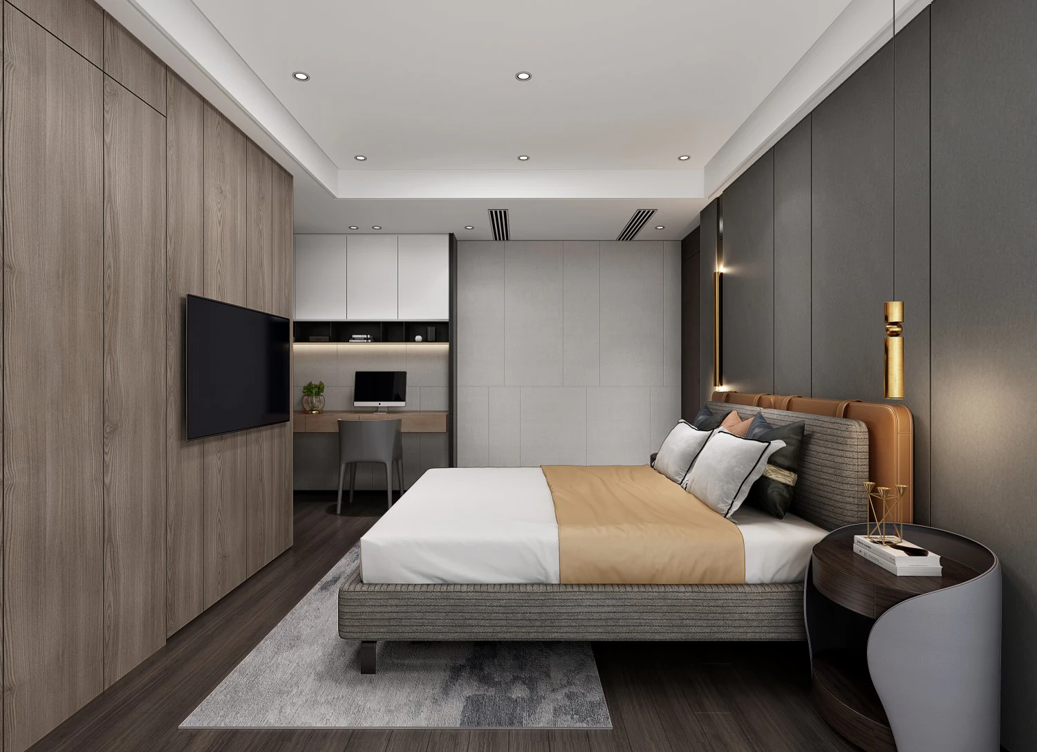 modern bedroom 3D Model .c4d .max .obj .3ds .fbx .stl .blend