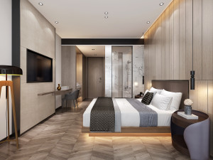 modern bedroom Modèle 3D