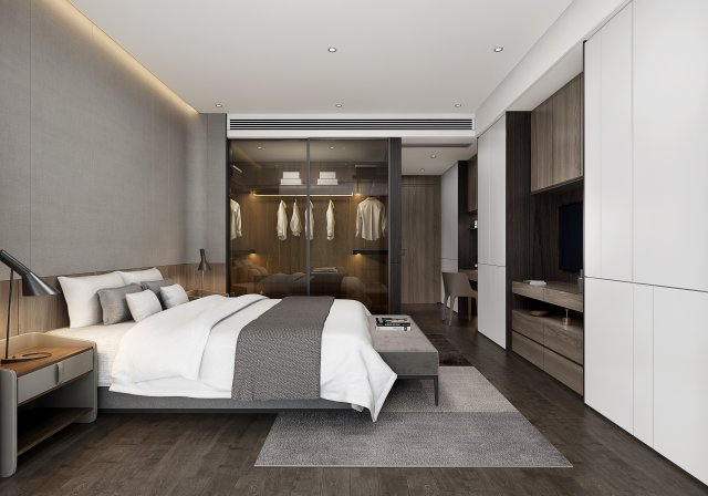 modern bedroom 3D Modell .c4d .max .obj .3ds .fbx .stl .blend 