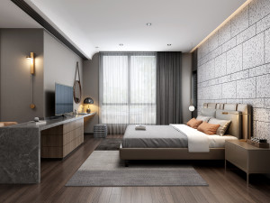 modern bedroom 3Dモデル