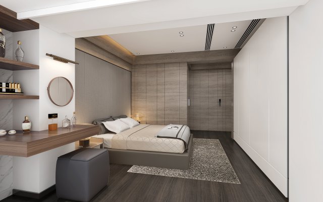 modern bedroom Model 3D .c4d .max .obj .3ds .fbx .stl .blend 