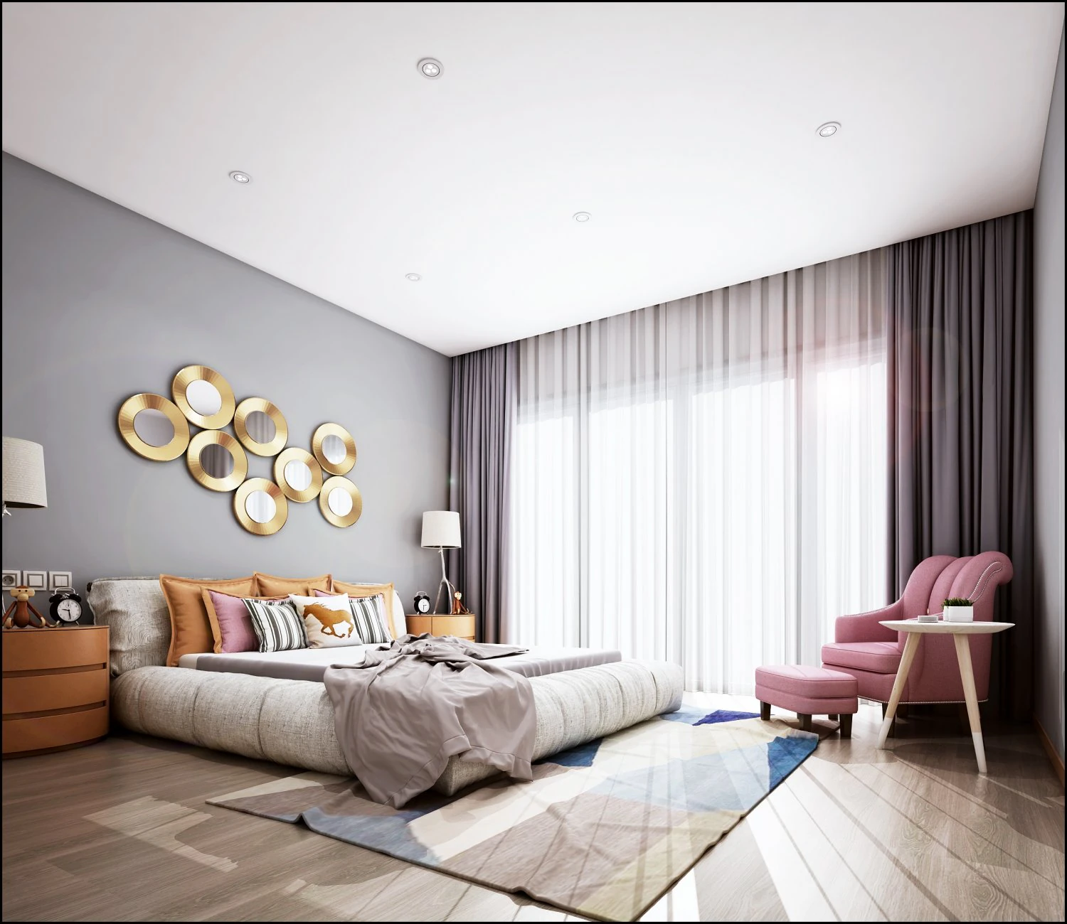 modern bedroom 3D Model .c4d .max .obj .3ds .fbx .stl .blend