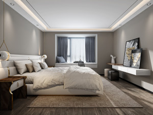 modern bedroom Modèle 3D