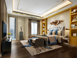modern bedroom Modelo 3D