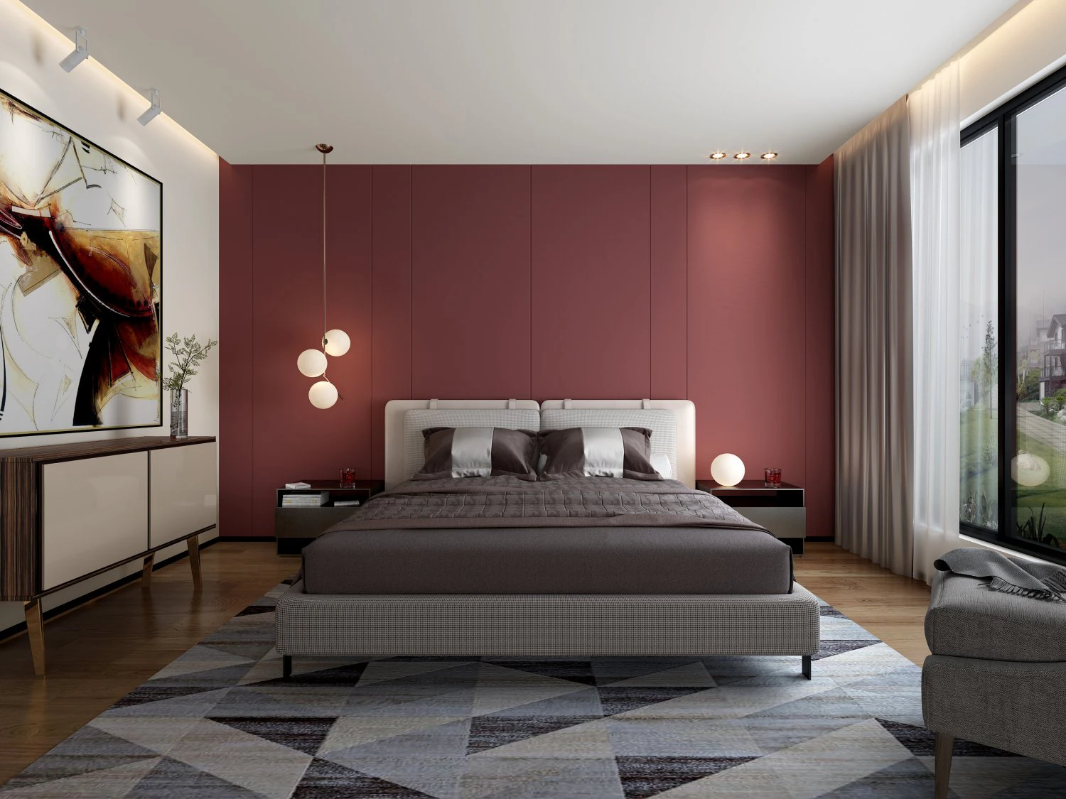 modern bedroom 3D Model .c4d .max .obj .3ds .fbx .stl .blend 
