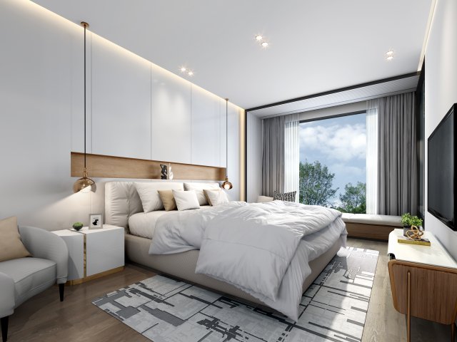 modern bedroom 3D Model .c4d .max .obj .3ds .fbx .stl .blend 