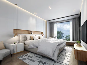 modern yatak odası 3D Model