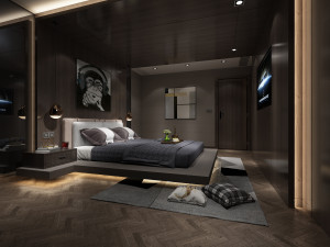 modern bedroom Modelo 3D