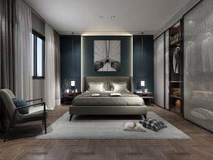 modern bedroom Modèle 3D