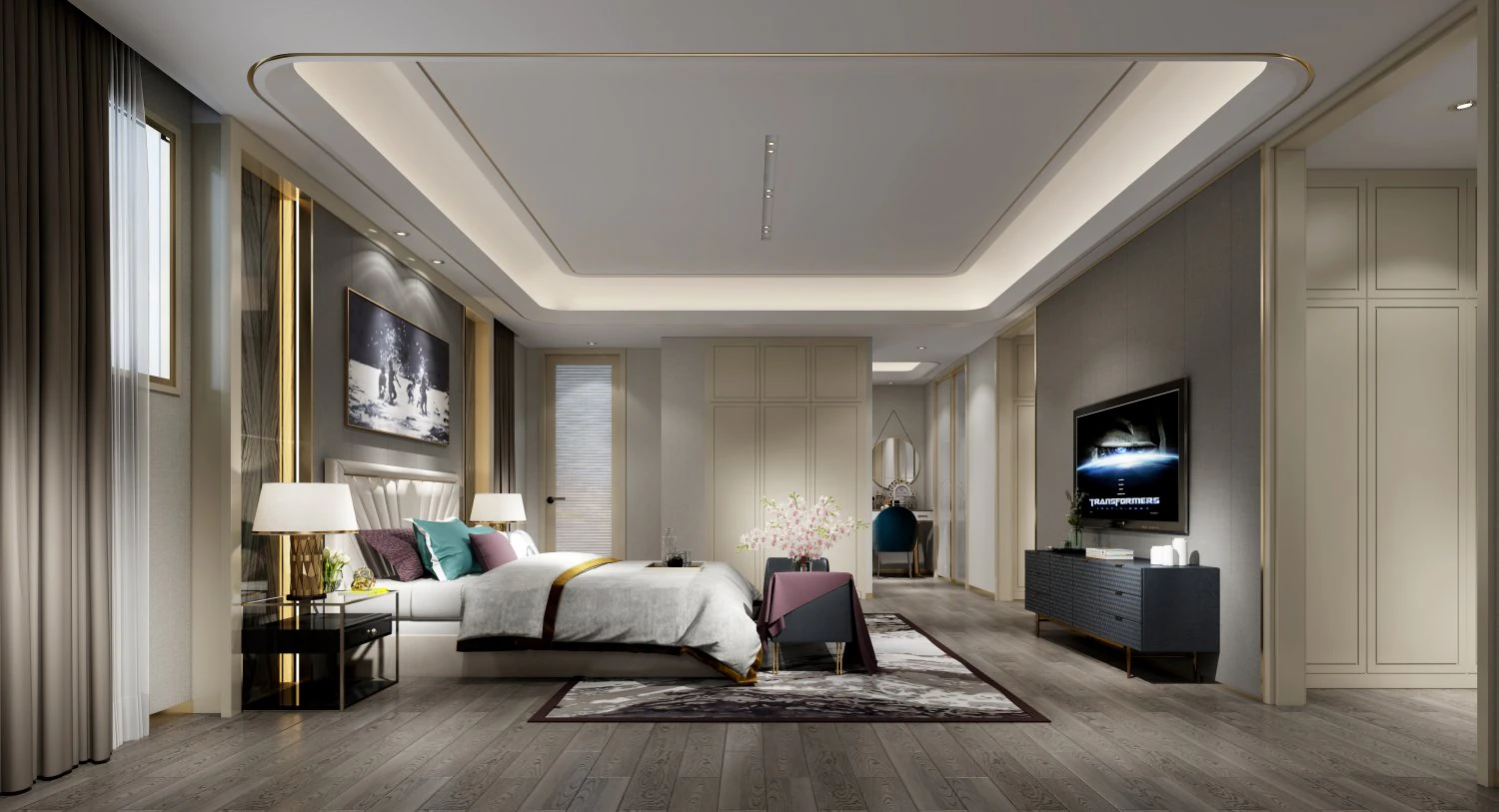 modern bedroom 3D Model .c4d .max .obj .3ds .fbx .stl .blend 