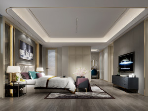 modern bedroom Modèle 3D