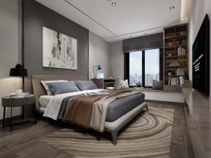 modern bedroom Modelo 3D