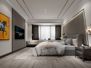 modern bedroom Modèle 3D
