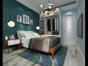 modern bedroom Modèle 3D