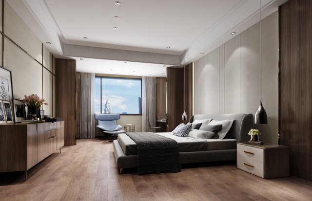 modern bedroom 3D मॉडल .c4d .max .obj .3ds .fbx .stl .blend 
