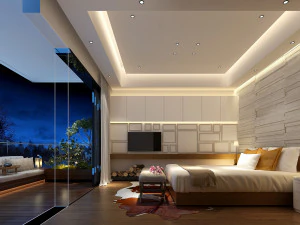 modernes Schlafzimmer 3D Modell