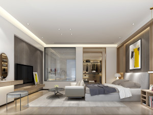 modern bedroom Modelo 3D
