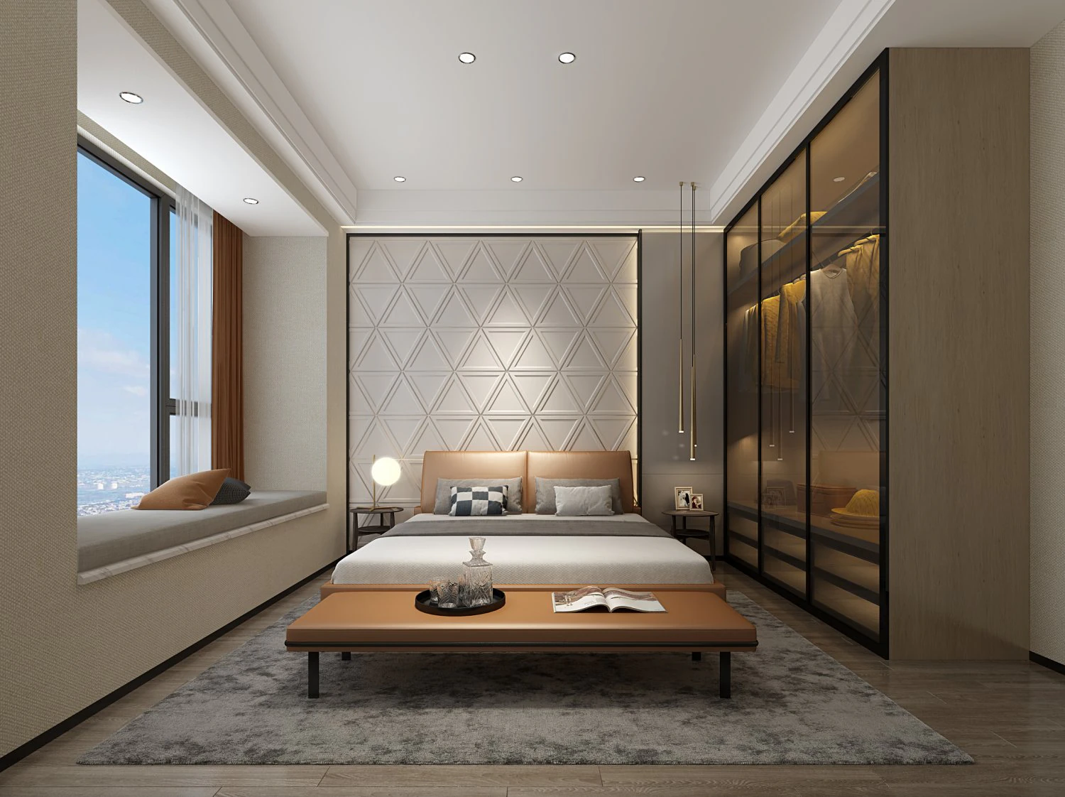 modern bedroom 3D Model .c4d .max .obj .3ds .fbx .stl .blend 