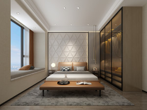 modern bedroom Model 3D