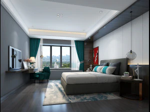 camera da letto moderna Modello 3D