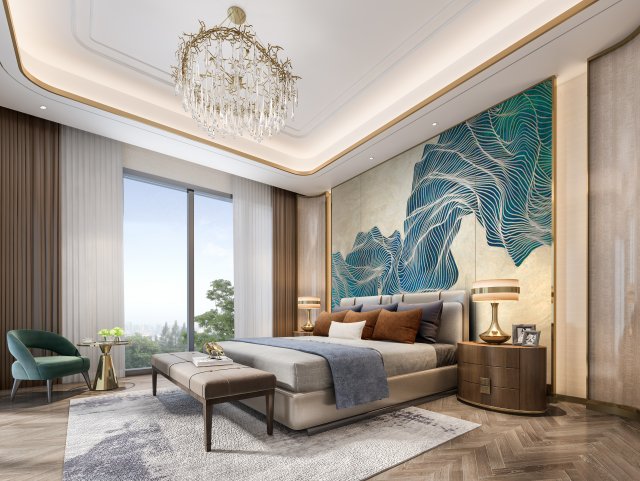modern bedroom 3D Model .c4d .max .obj .3ds .fbx .stl .blend 