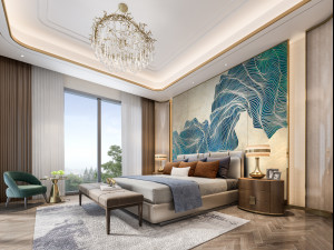 modern bedroom Modelo 3D