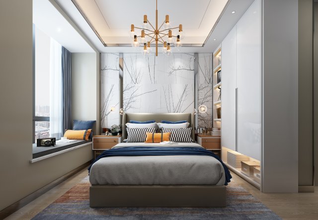 modern bedroom Modèle 3D .c4d .max .obj .3ds .fbx .stl .blend 