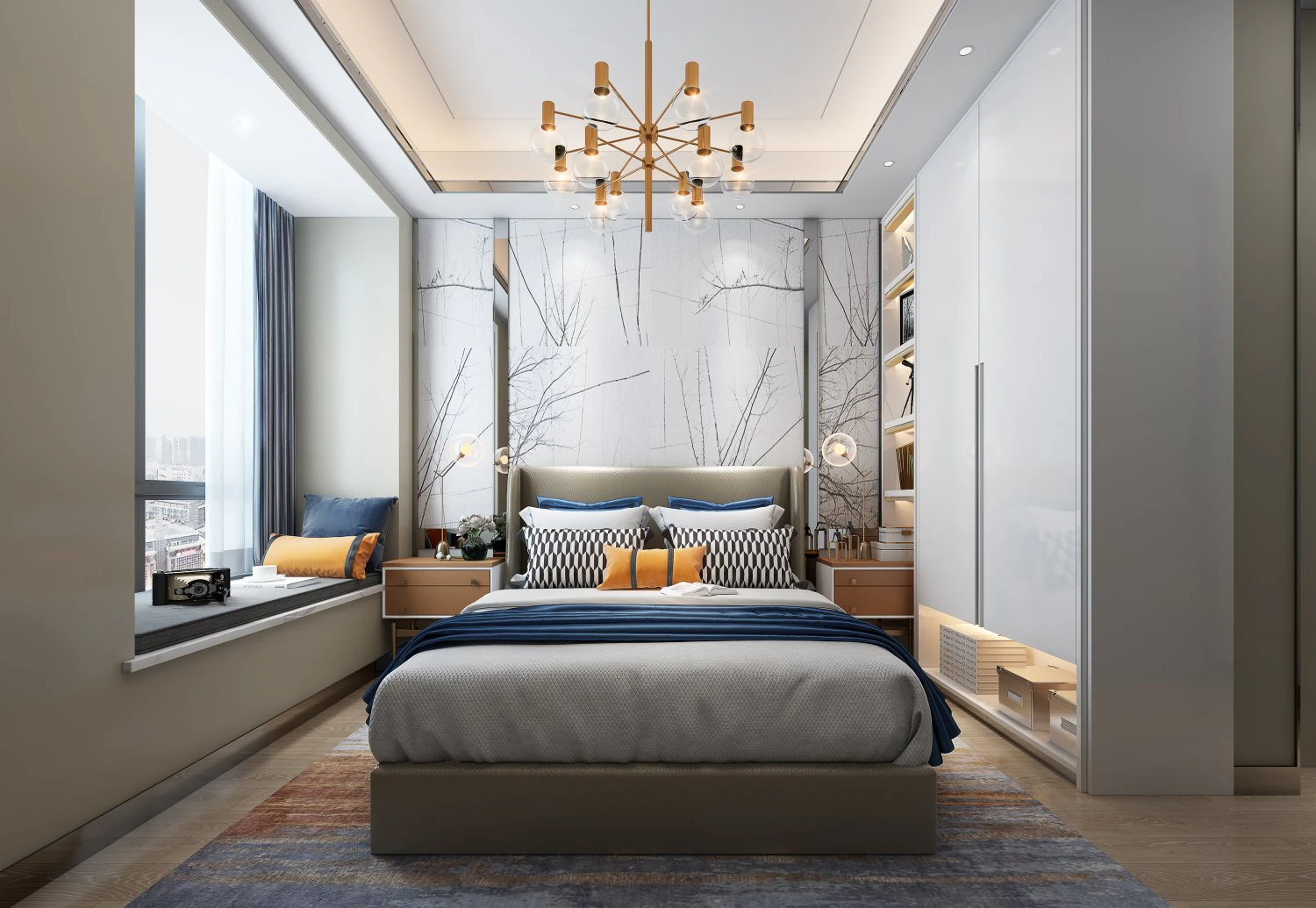 modern bedroom 3D Model .c4d .max .obj .3ds .fbx .stl .blend 