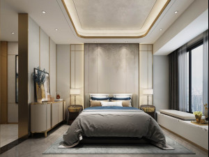 modern bedroom Model 3D