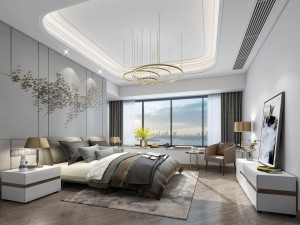 modern bedroom 3D मॉडल