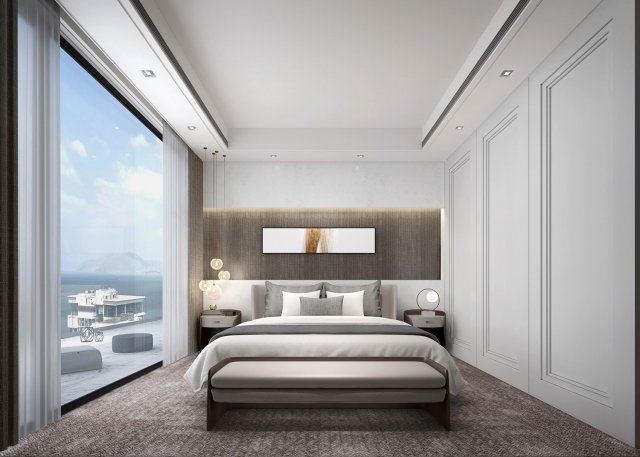 modern bedroom Model 3D .c4d .max .obj .3ds .fbx .stl .blend