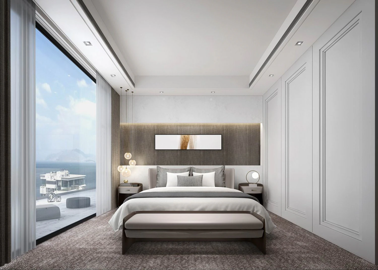 modern bedroom 3D Model .c4d .max .obj .3ds .fbx .stl .blend 